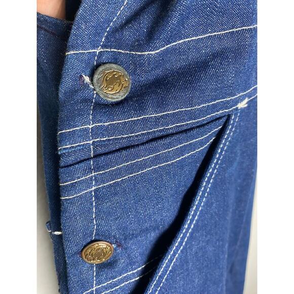 Rare Vintage NWT Dillo Women's Carpenter Blue Denim Jean Bib Overalls 90s Y2K 24 - Picture 8 of 16
